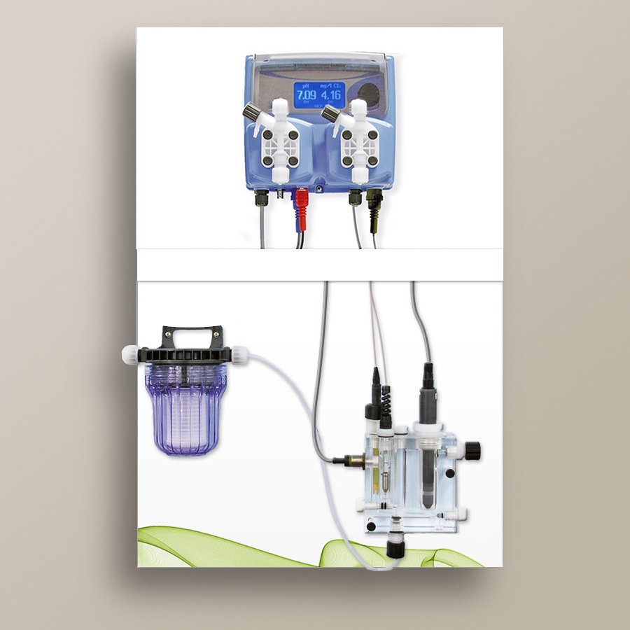 Sistema amperometrico per cloro libero e pH WDpHCL cella amperometrica chiusa SCL3S