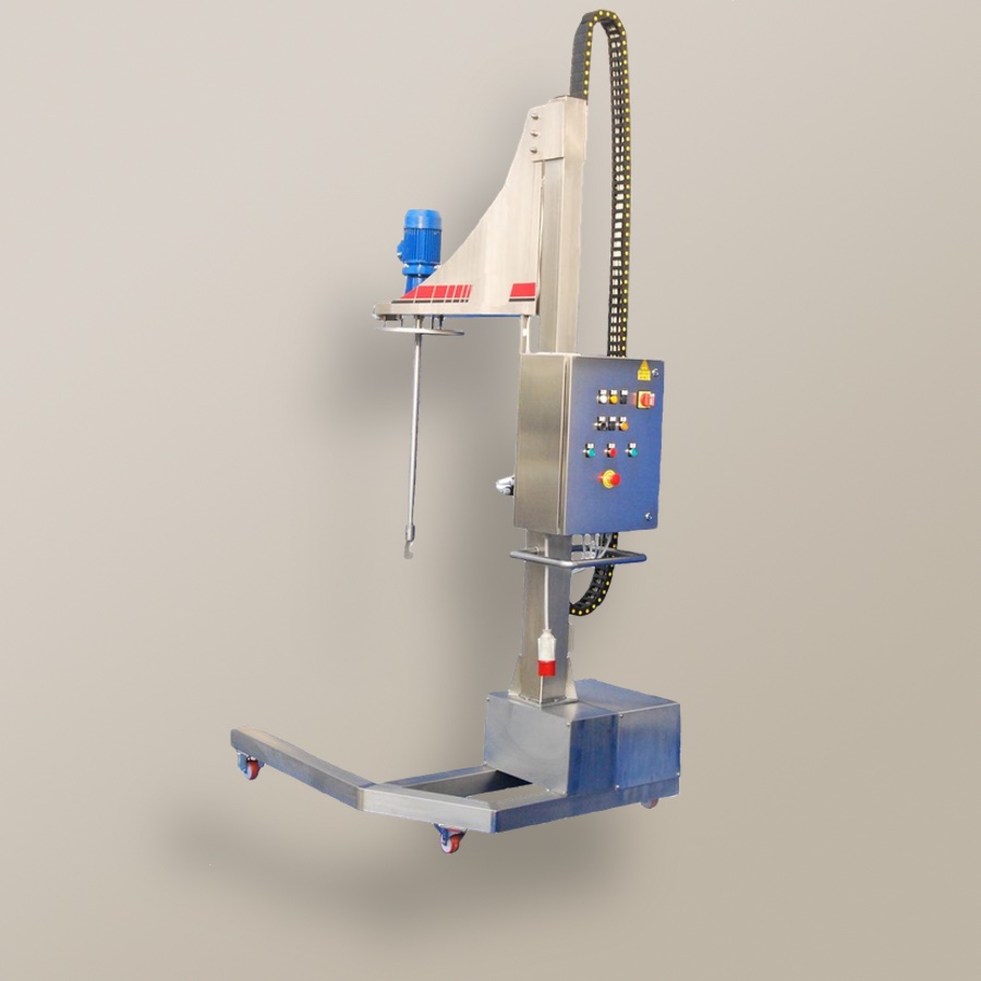 Agitatori colonna mobile per prodotti chimici inox