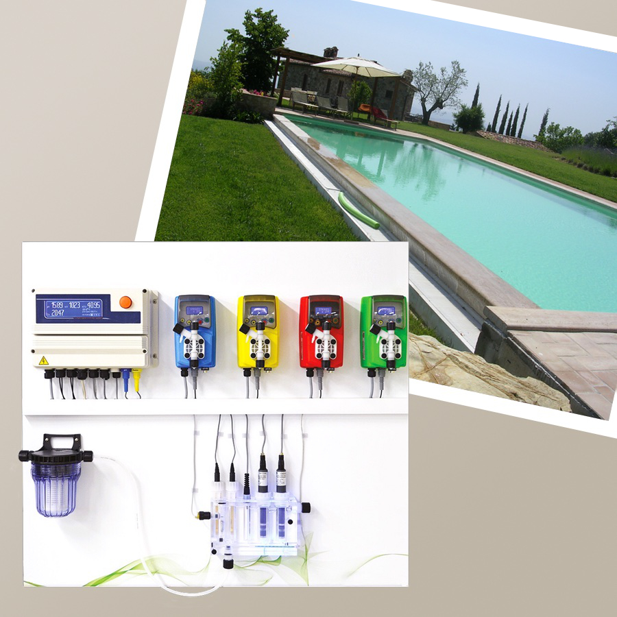Clorare e regolazione pH acqua di piscina
