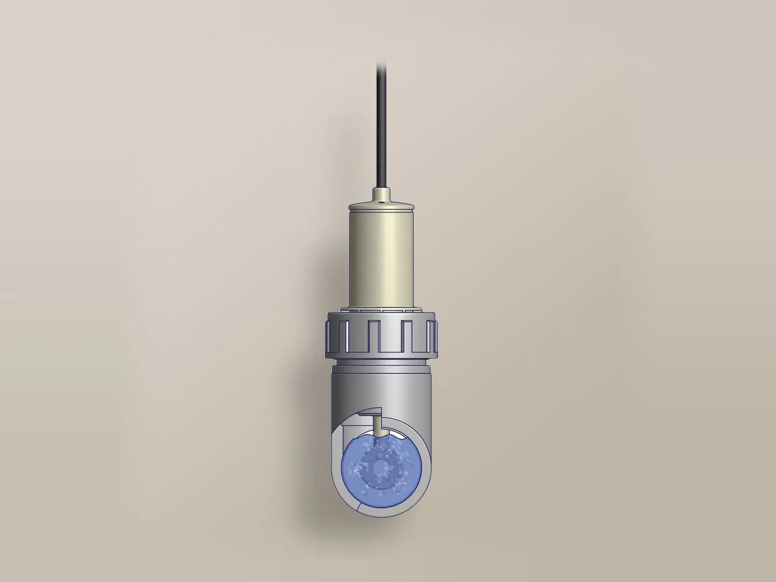 Sonda di conducibilità induttiva in sezione