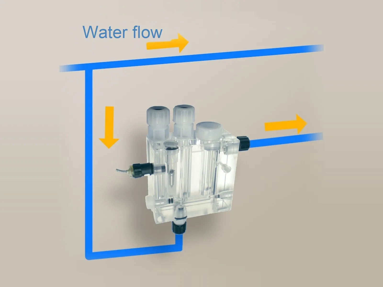 By-pass installation diagram of the PEF probe holder