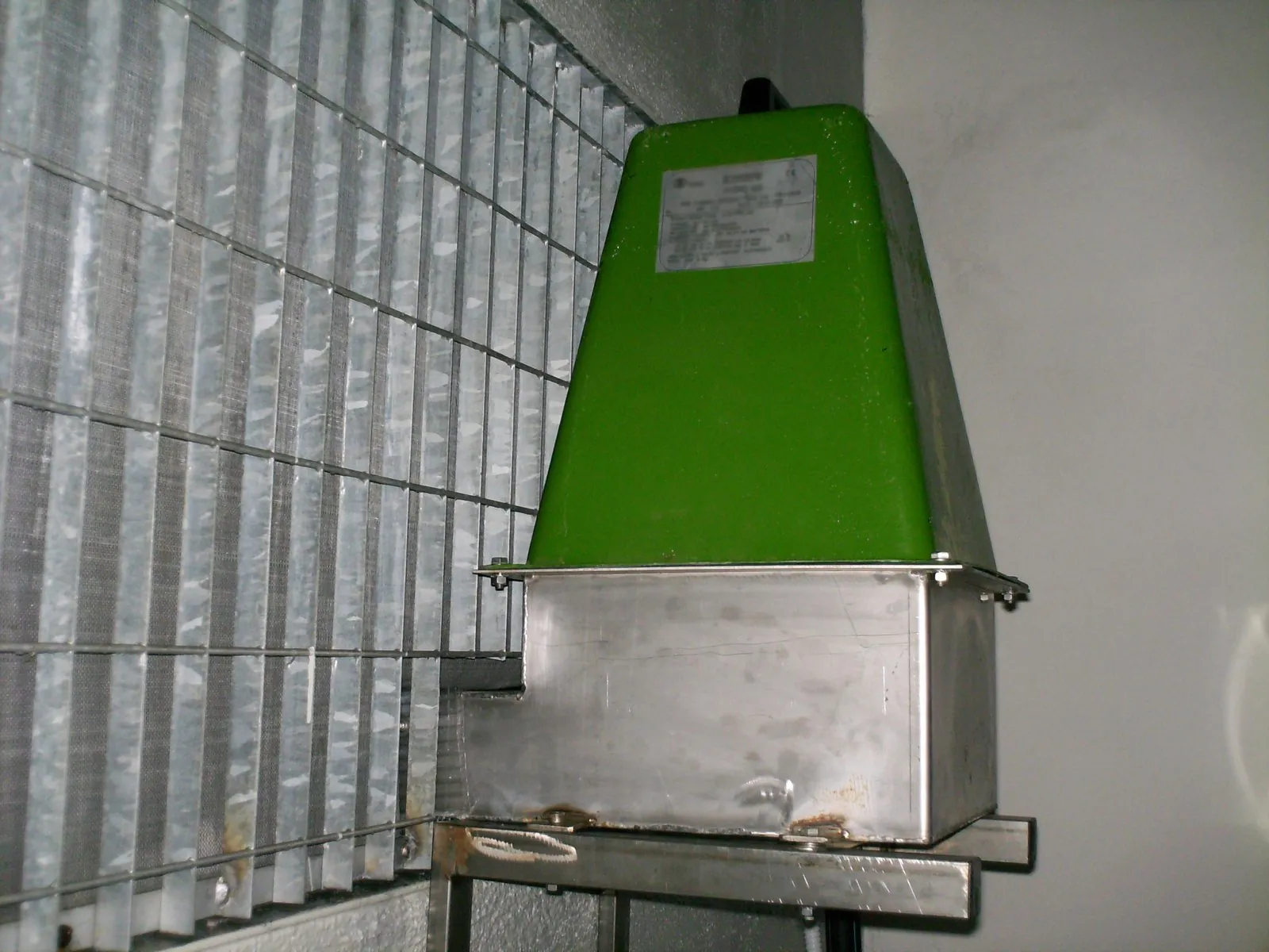 Mini-turbine installed above a storage tank