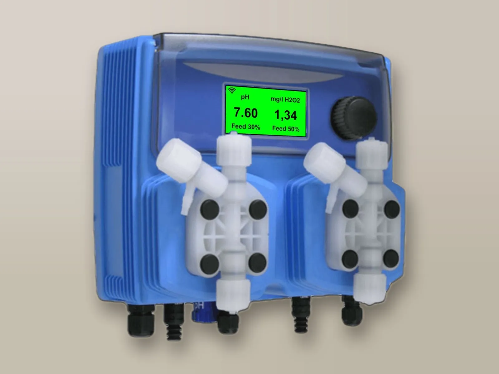 WDpHCl Peroxide controller with two integrated dosing pumps