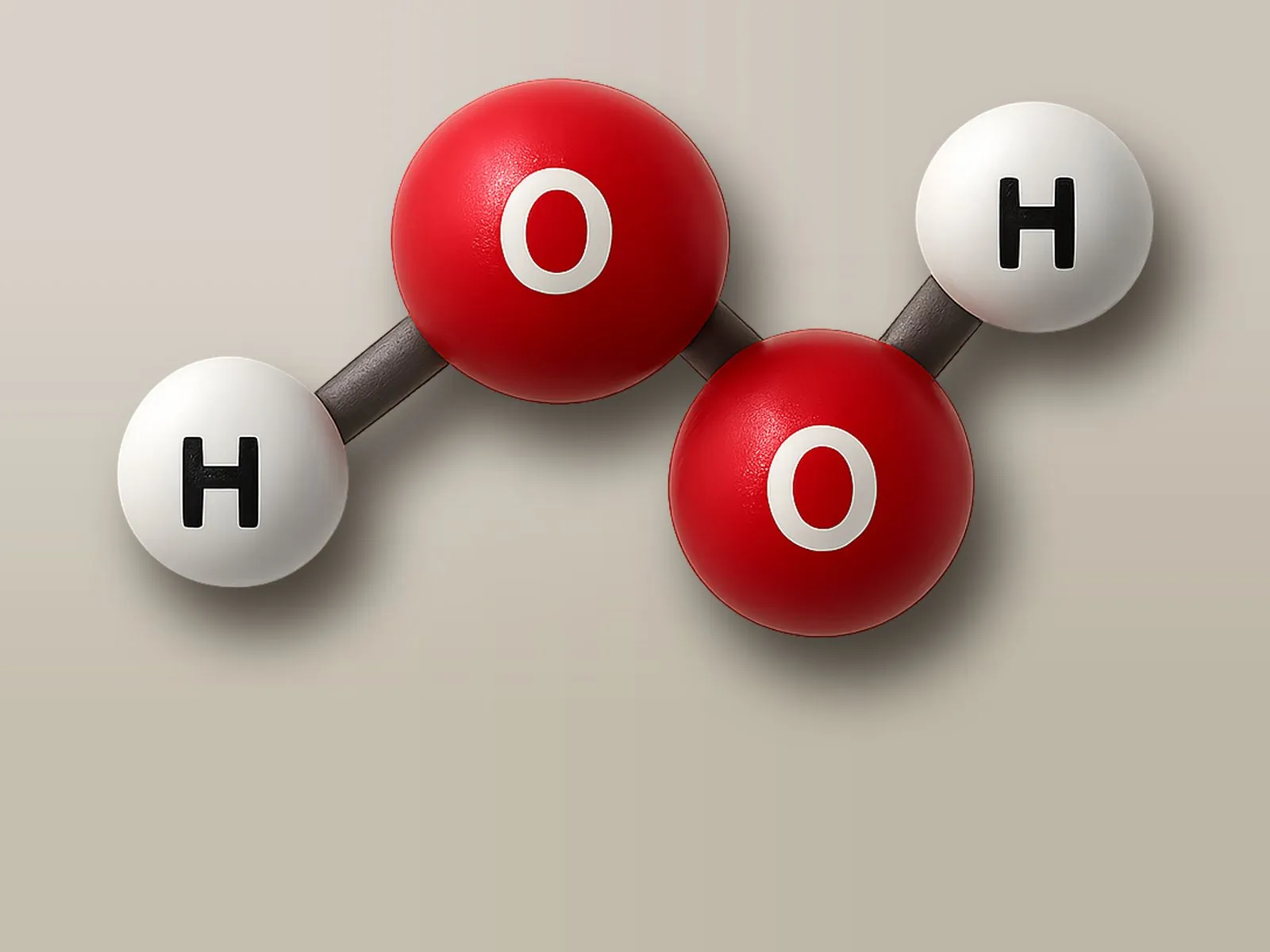 Molecule of hydrogen peroxide H2O2