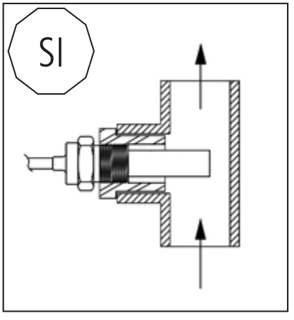 Correct installation on a vertical section