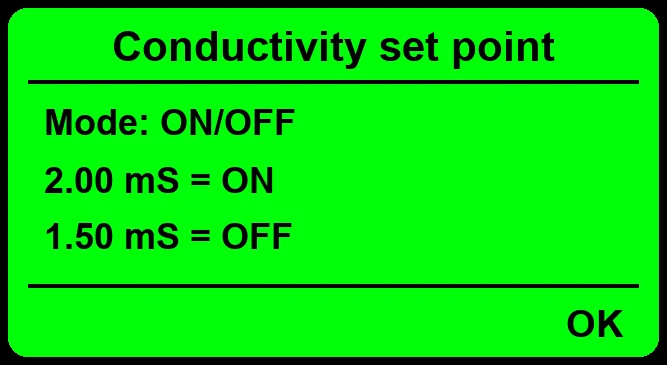 LDsCD display: set point setting