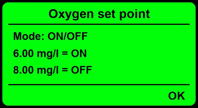 LDsDO display: set point setting