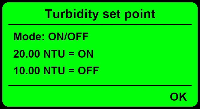 LDsETORB2 display: set point setting