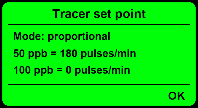 LDsTRC display: set point setting