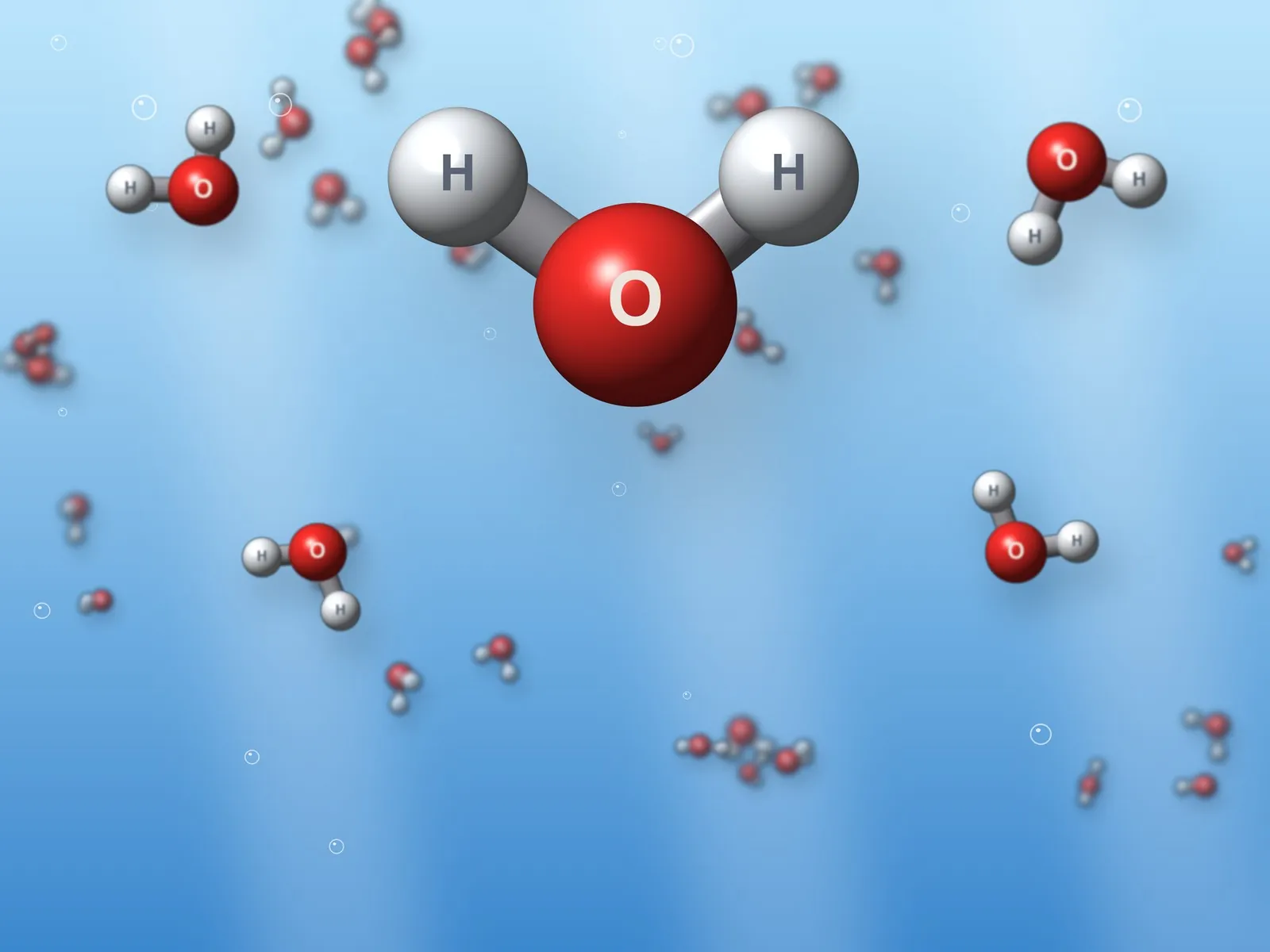 Illustration: H2O water molecules