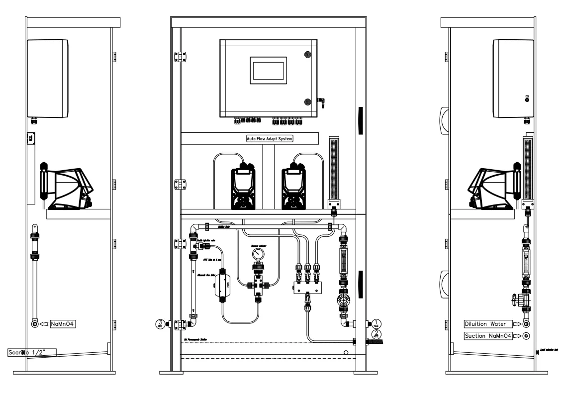 Drawing of the PDS instrumentation panel