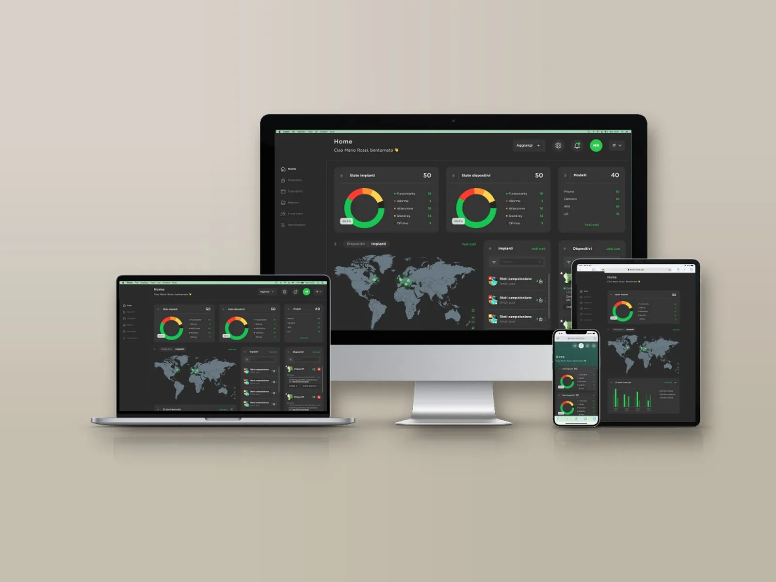The NIMBUS portal on monitor, laptop, tablet and smartphone