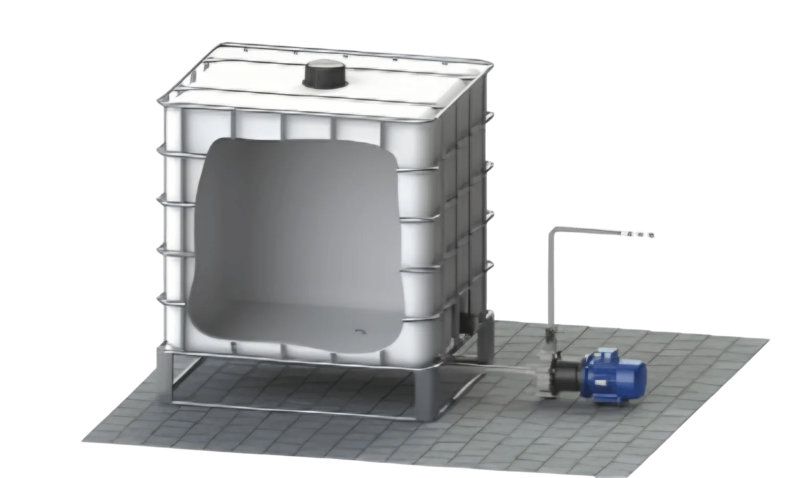 Pompa centrifuga a trascinamento magnetico installata sottobattente