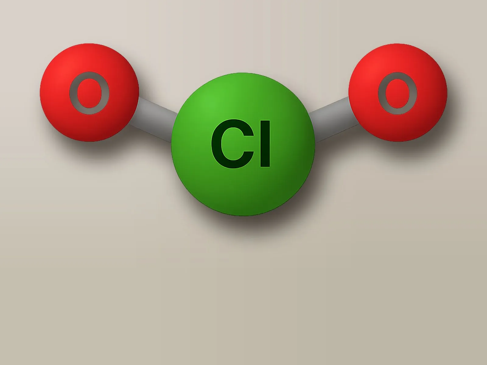 Molecola del biossido di cloro ClO2