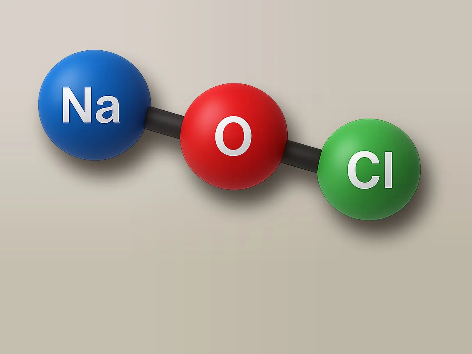 Molecola dell’ipoclorito di sodio NaClO